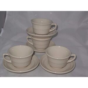 Shenango Staffordshire Restaurant China‎ Set of 4 Teacup Cup & Saucer
